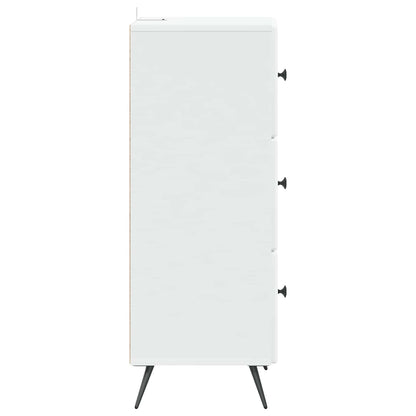 vidaXL Drawer Cabinet White 33 x 34.5 x 90 cm Engineered Wood