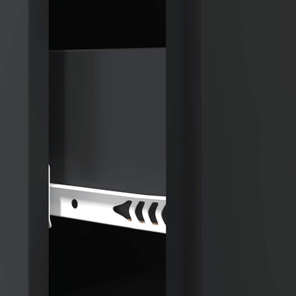vidaXL Drawer Cabinet Black 33 x 34.5 x 90 cm Engineered Wood