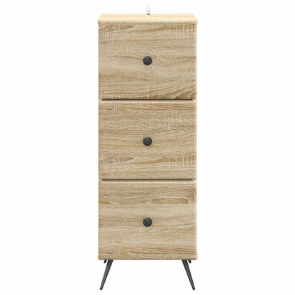 vidaXL Drawer Cabinet Sonoma Oak 33 x 34.5 x 90 cm Engineered Wood