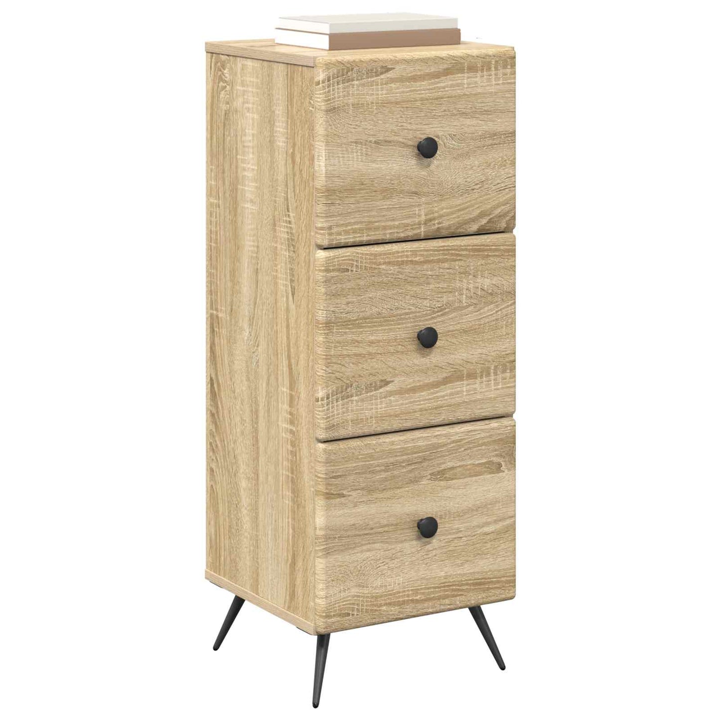 vidaXL Drawer Cabinet Sonoma Oak 33 x 34.5 x 90 cm Engineered Wood