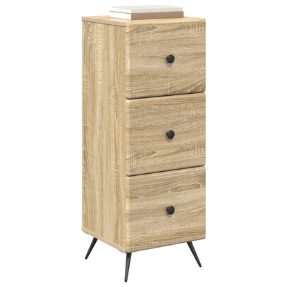 vidaXL Drawer Cabinet Sonoma Oak 33 x 34.5 x 90 cm Engineered Wood