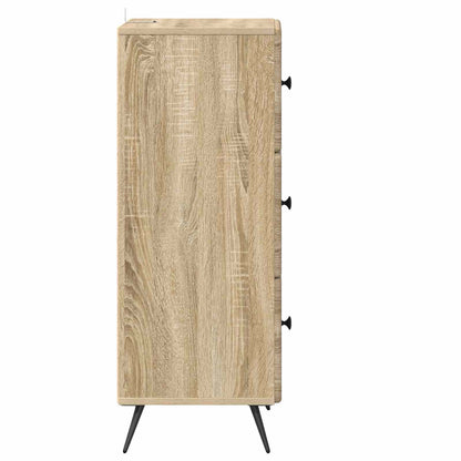vidaXL Drawer Cabinet Sonoma Oak 33 x 34.5 x 90 cm Engineered Wood
