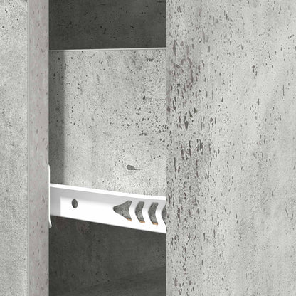 vidaXL Drawer Cabinet Concrete Grey 33 x 34.5 x 90 cm Engineered Wood