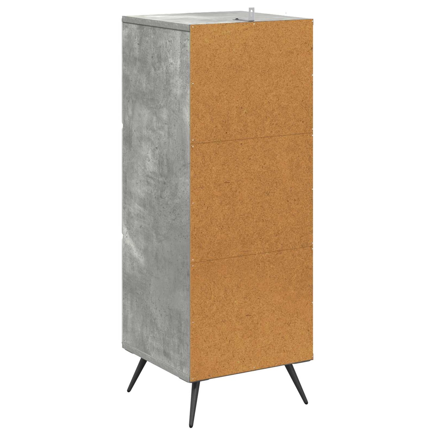 vidaXL Drawer Cabinet Concrete Grey 33 x 34.5 x 90 cm Engineered Wood