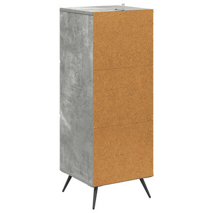 vidaXL Drawer Cabinet Concrete Grey 33 x 34.5 x 90 cm Engineered Wood