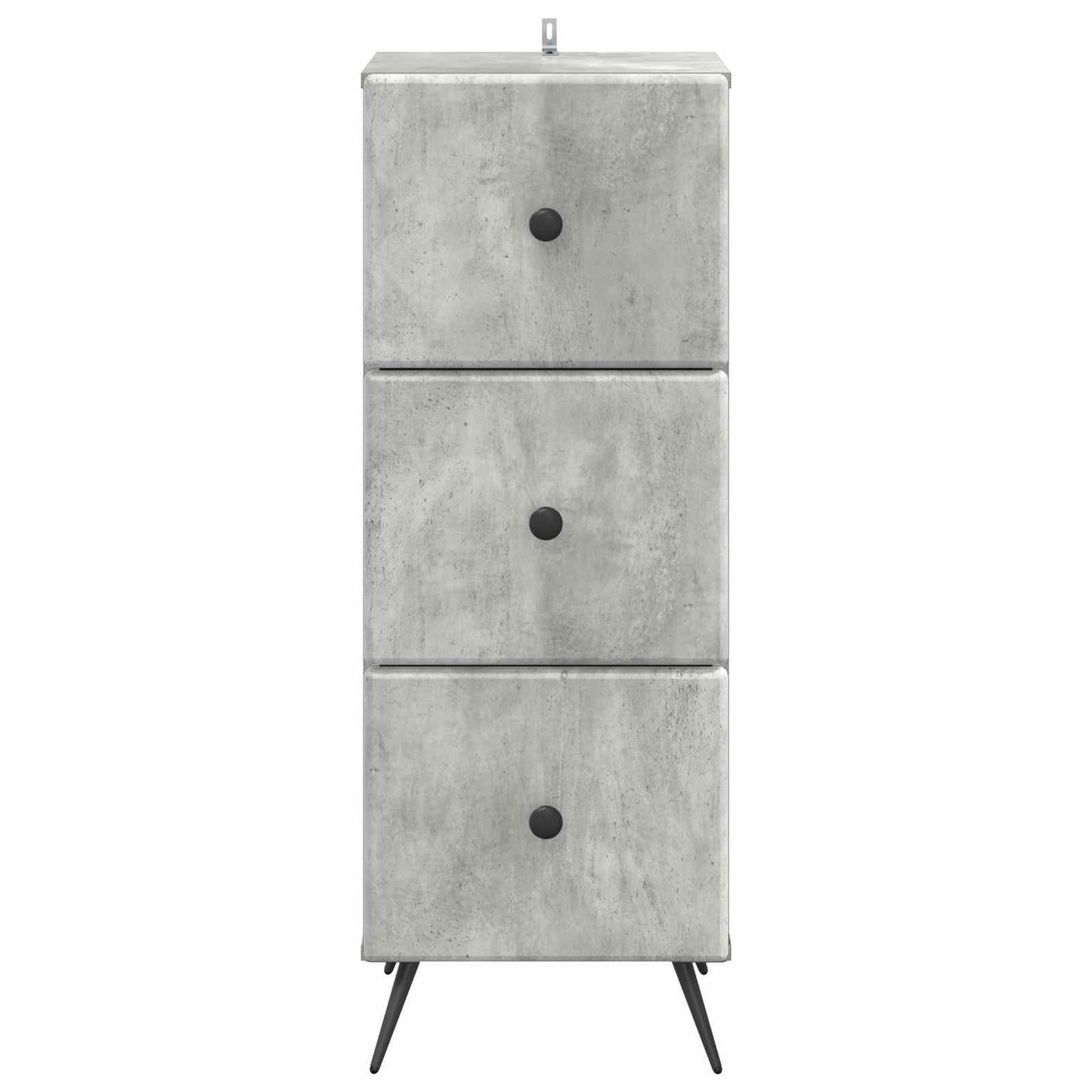 vidaXL Drawer Cabinet Concrete Grey 33 x 34.5 x 90 cm Engineered Wood