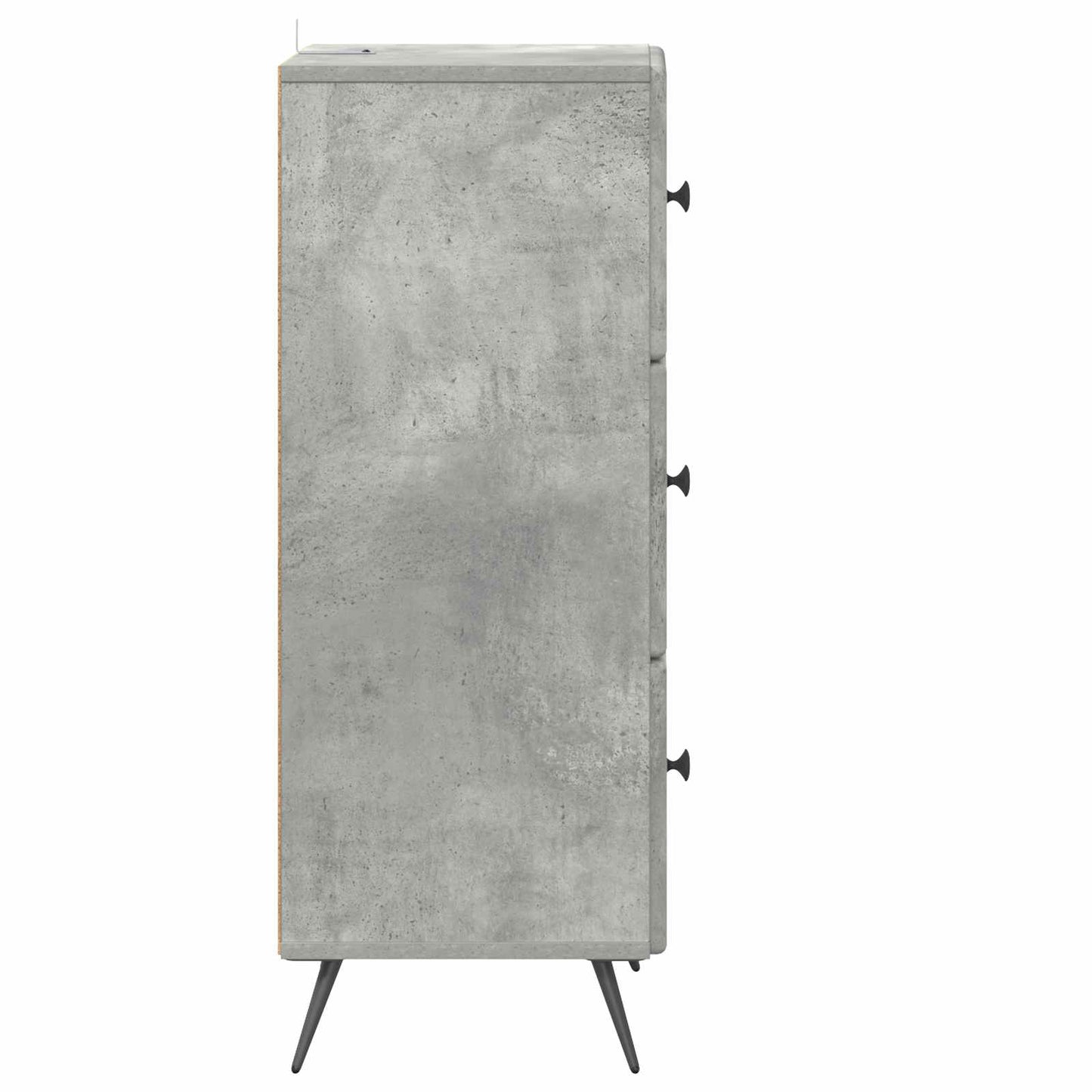 vidaXL Drawer Cabinet Concrete Grey 33 x 34.5 x 90 cm Engineered Wood