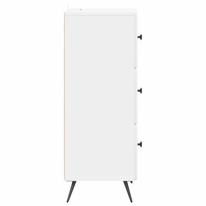 vidaXL Drawer Cabinet High Gloss White 33 x 34.5 x 90 cm