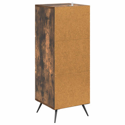 vidaXL Drawer Cabinet Smoked Oak 33 x 34.5 x 90 cm Engineered Wood