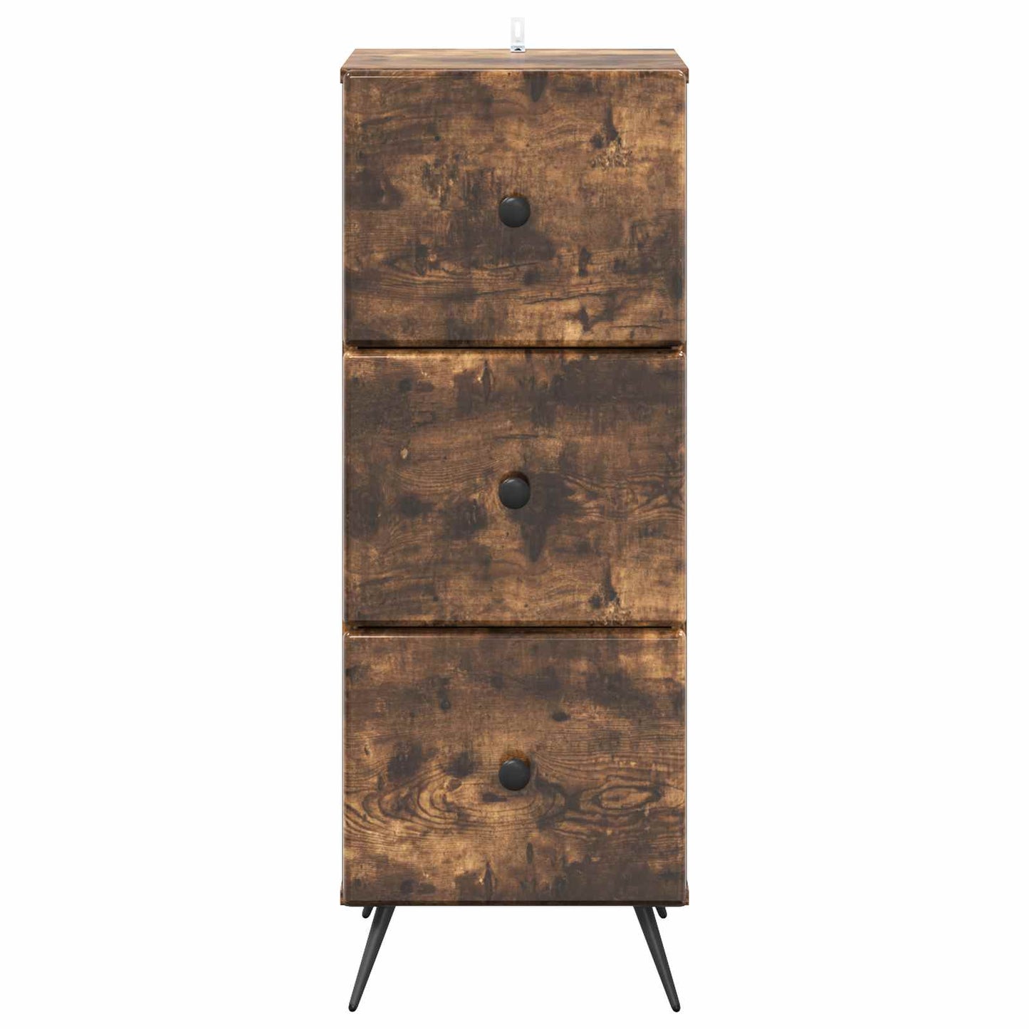 vidaXL Drawer Cabinet Smoked Oak 33 x 34.5 x 90 cm Engineered Wood
