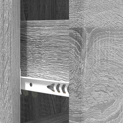 vidaXL Drawer Cabinet Grey Sonoma 33 x 34.5 x 90 cm Engineered Wood