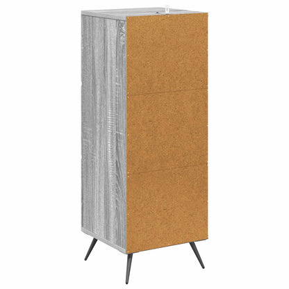 vidaXL Drawer Cabinet Grey Sonoma 33 x 34.5 x 90 cm Engineered Wood