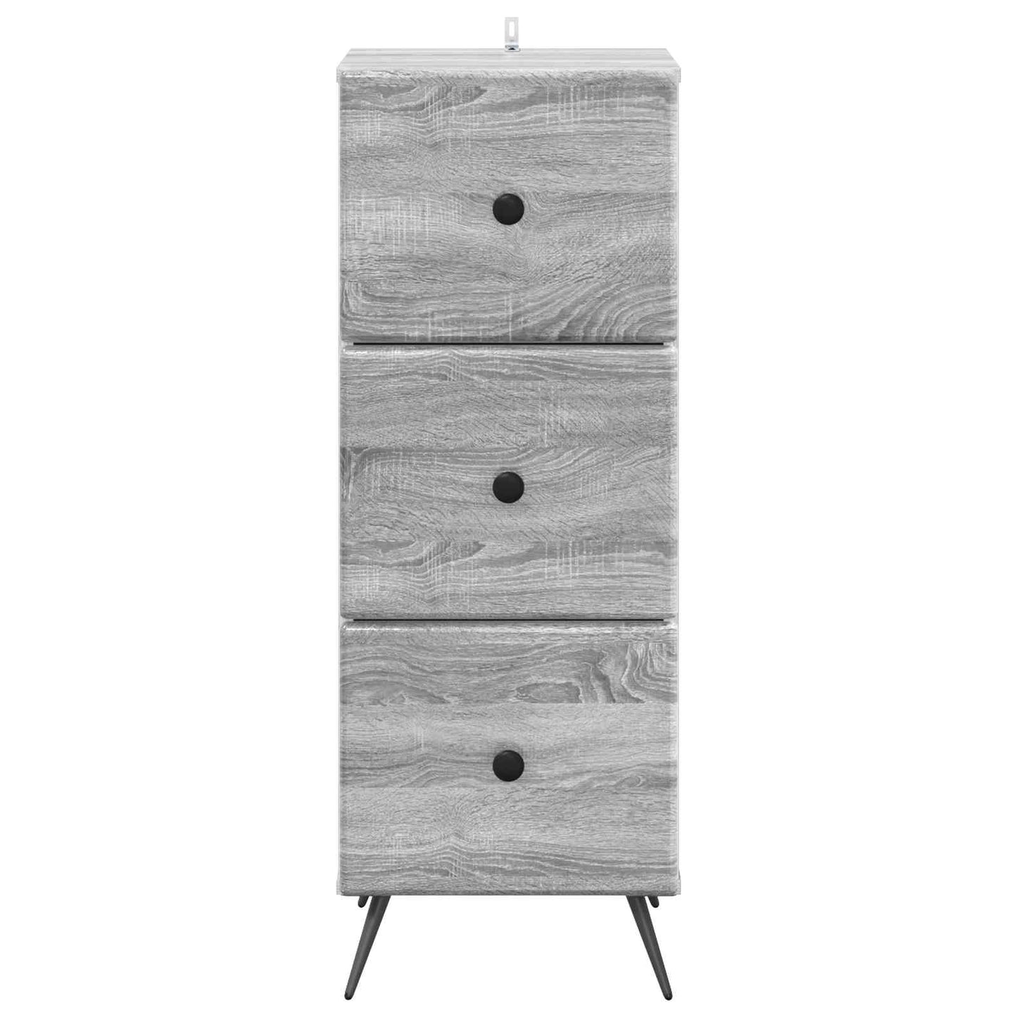 vidaXL Drawer Cabinet Grey Sonoma 33 x 34.5 x 90 cm Engineered Wood