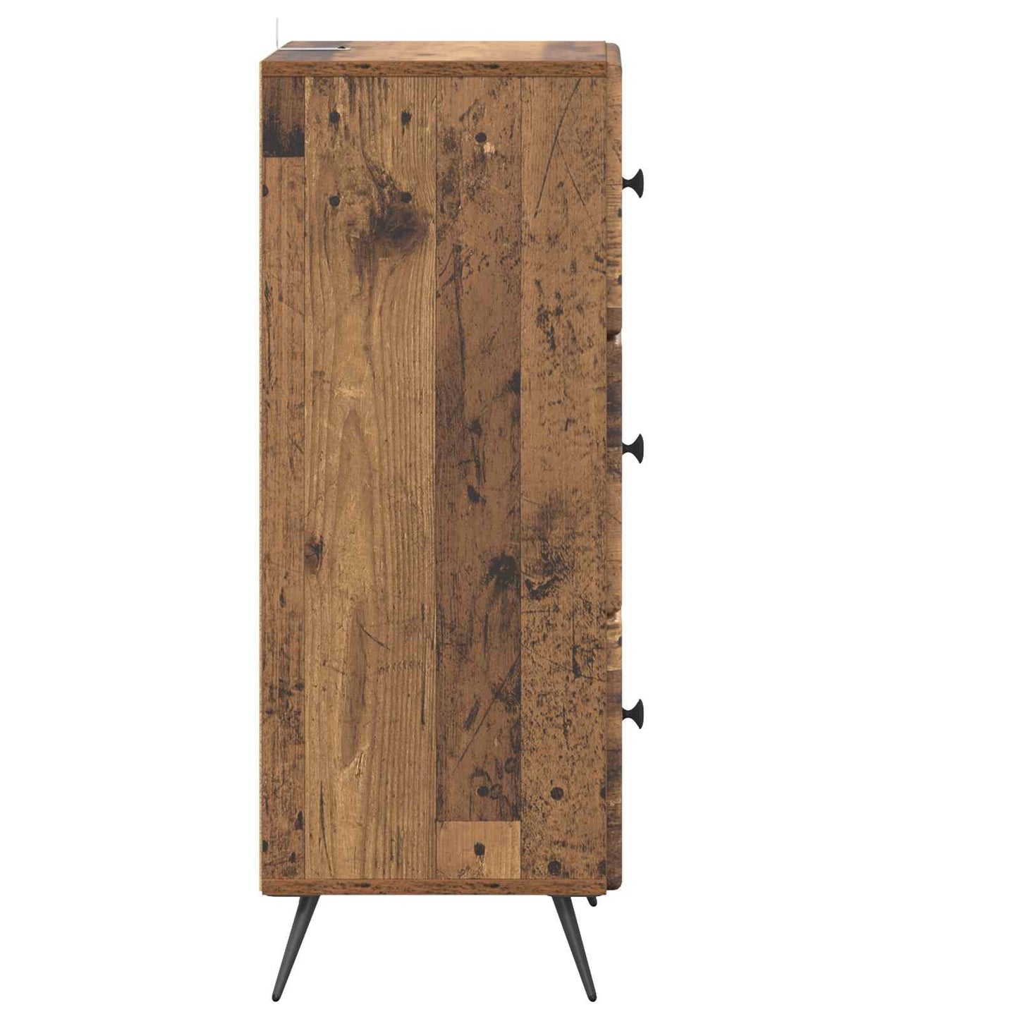 vidaXL Drawer Cabinet Old Wood 33 x 34.5 x 90 cm Engineered Wood