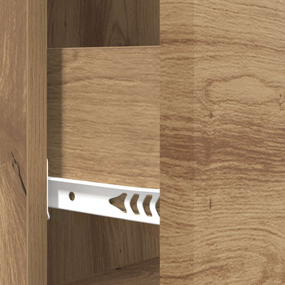 vidaXL Drawer Cabinet 33 x 34.5 x 90 cm Engineered Wood Artisan Oak