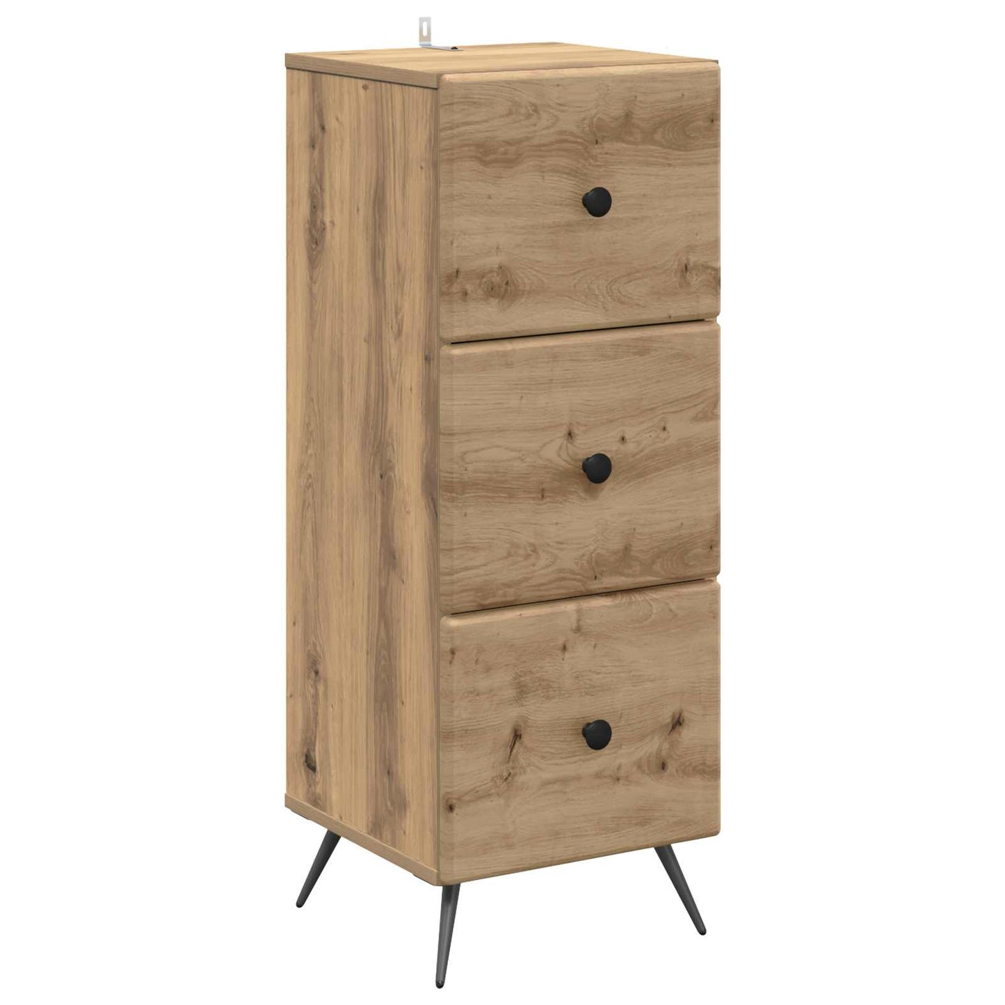vidaXL Drawer Cabinet 33 x 34.5 x 90 cm Engineered Wood Artisan Oak