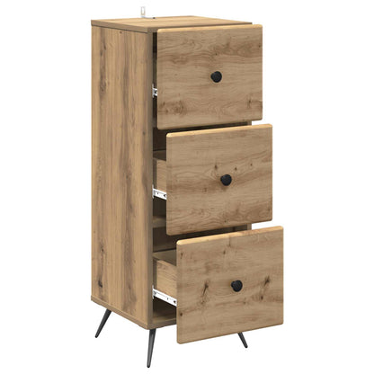 vidaXL Drawer Cabinet 33 x 34.5 x 90 cm Engineered Wood Artisan Oak