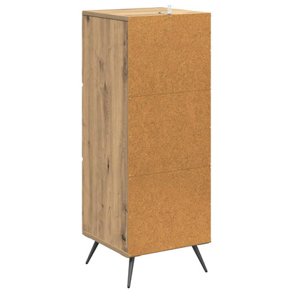 vidaXL Drawer Cabinet 33 x 34.5 x 90 cm Engineered Wood Artisan Oak