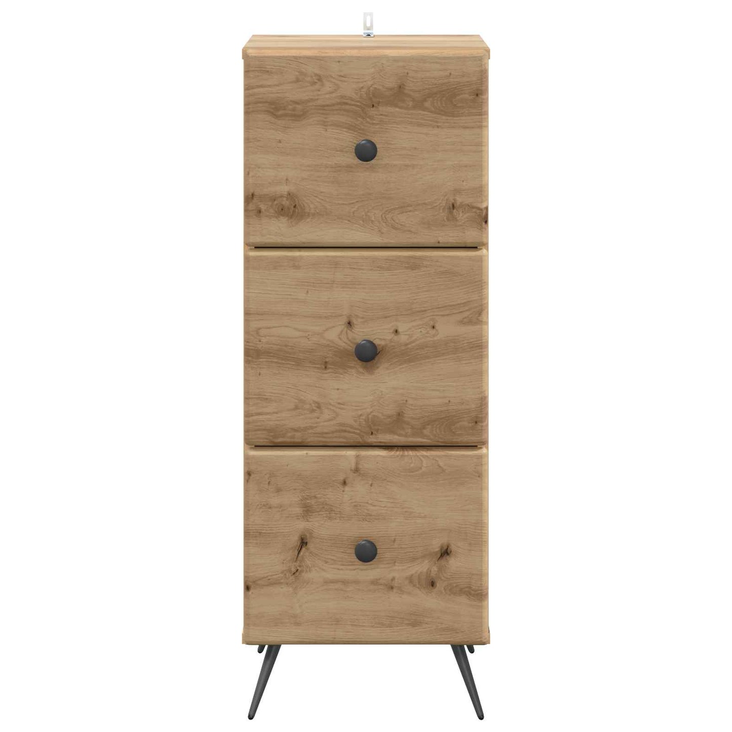 vidaXL Drawer Cabinet 33 x 34.5 x 90 cm Engineered Wood Artisan Oak