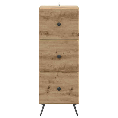 vidaXL Drawer Cabinet 33 x 34.5 x 90 cm Engineered Wood Artisan Oak