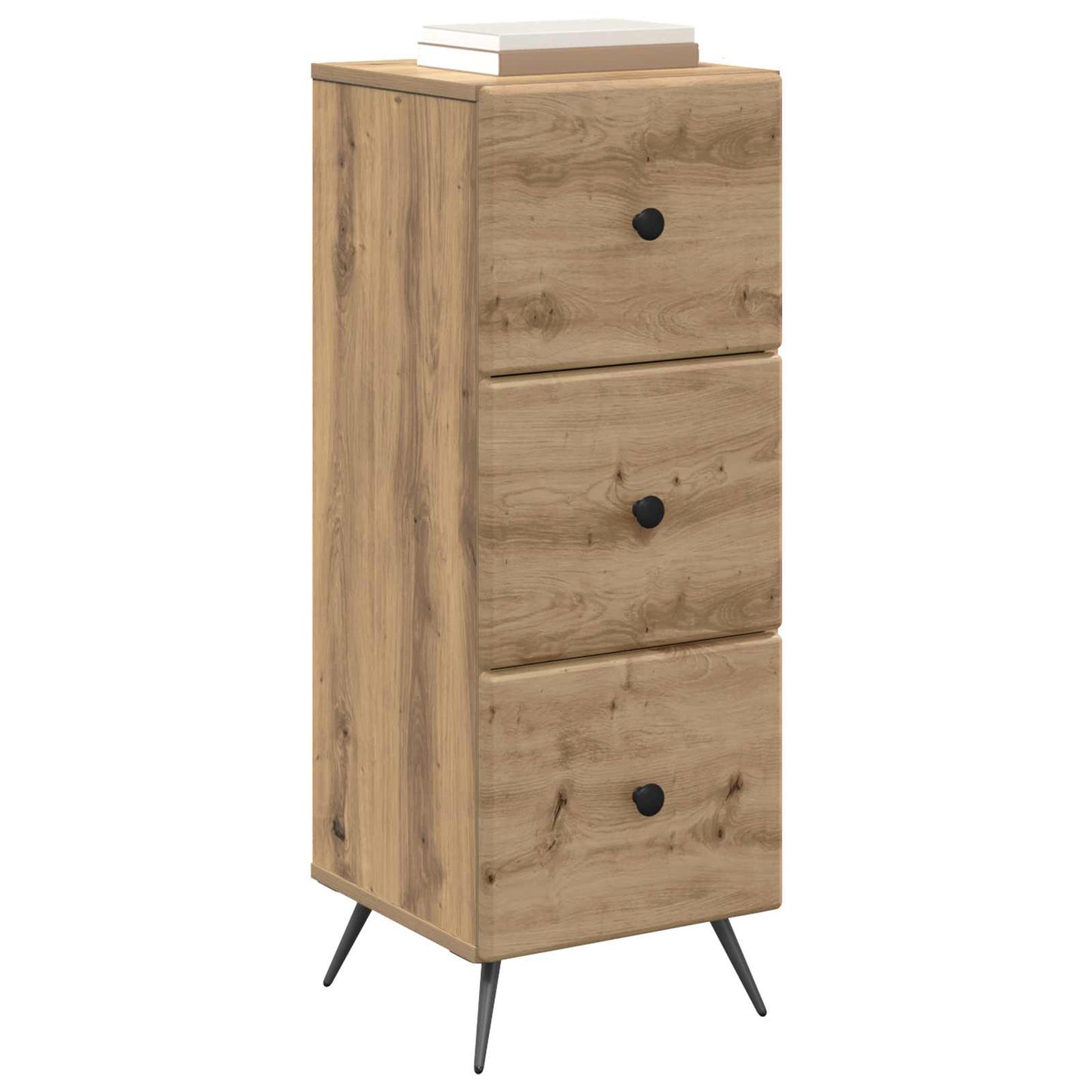 vidaXL Drawer Cabinet 33 x 34.5 x 90 cm Engineered Wood Artisan Oak