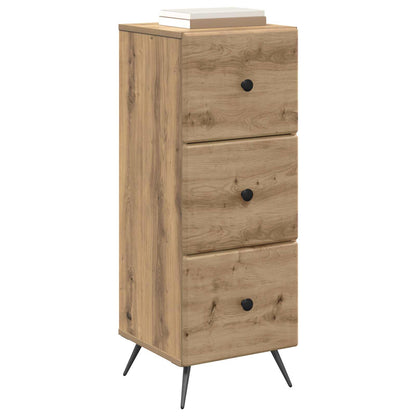 vidaXL Drawer Cabinet 33 x 34.5 x 90 cm Engineered Wood Artisan Oak