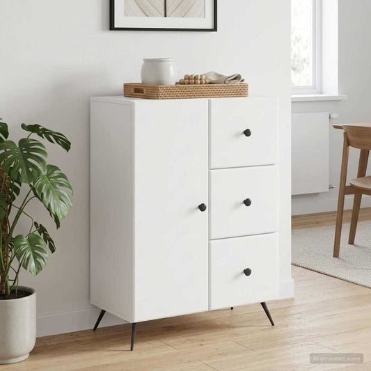 vidaXL Sideboard White 66 x 34.5 x 90 cm Engineered Wood