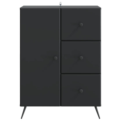 vidaXL Sideboard with Drawer Black 66 x 34.5 x 90 cm Engineered Wood