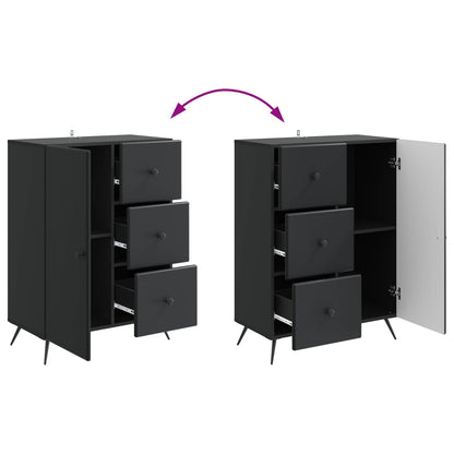 vidaXL Sideboard with Drawer Black 66 x 34.5 x 90 cm Engineered Wood