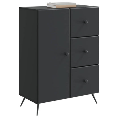 vidaXL Sideboard with Drawer Black 66 x 34.5 x 90 cm Engineered Wood