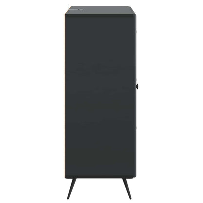 vidaXL Sideboard with Drawer Black 66 x 34.5 x 90 cm Engineered Wood
