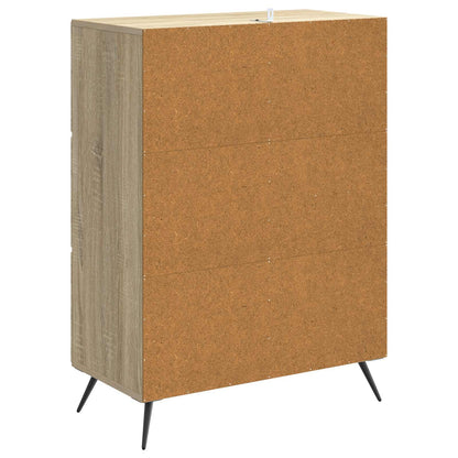 vidaXL Sideboard Sonoma Oak 66 x 34.5 x 90 cm Engineered Wood