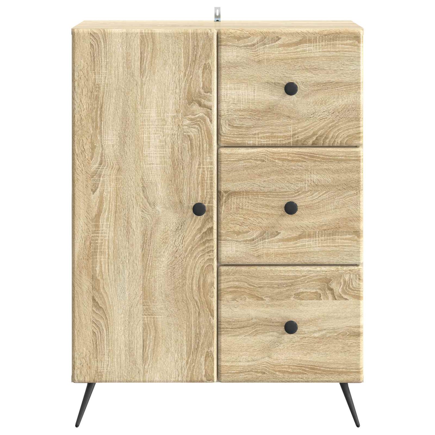 vidaXL Sideboard Sonoma Oak 66 x 34.5 x 90 cm Engineered Wood