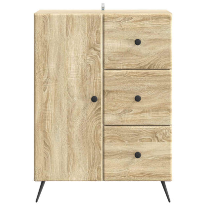 vidaXL Sideboard Sonoma Oak 66 x 34.5 x 90 cm Engineered Wood