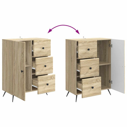 vidaXL Sideboard Sonoma Oak 66 x 34.5 x 90 cm Engineered Wood