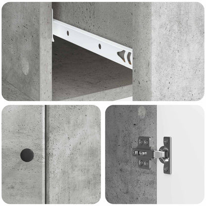 vidaXL Sideboard Concrete Grey 66 x 34.5 x 90 cm Engineered Wood