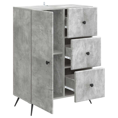 vidaXL Sideboard Concrete Grey 66 x 34.5 x 90 cm Engineered Wood