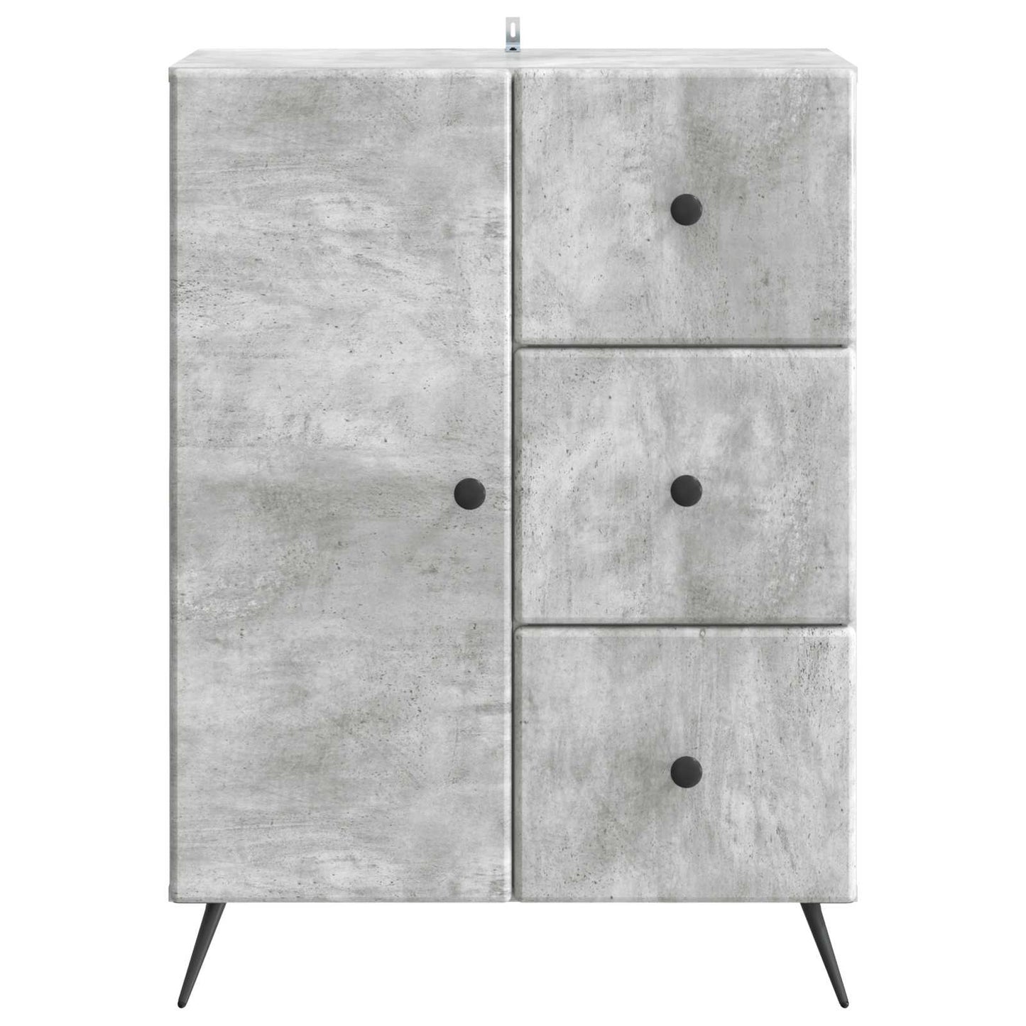 vidaXL Sideboard Concrete Grey 66 x 34.5 x 90 cm Engineered Wood
