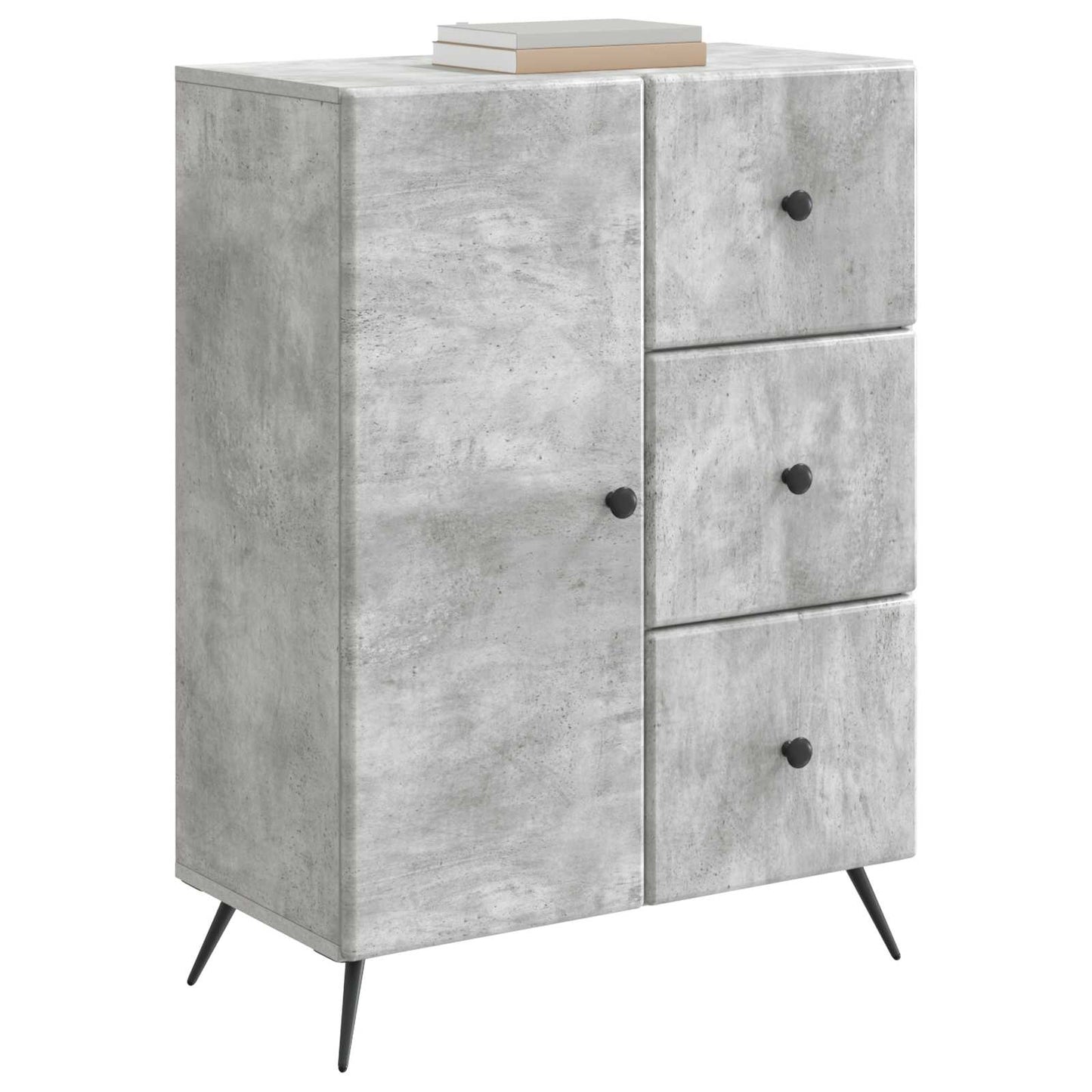 vidaXL Sideboard Concrete Grey 66 x 34.5 x 90 cm Engineered Wood
