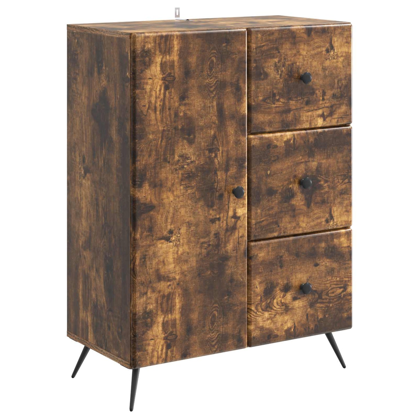 vidaXL Sideboard Smoked Oak 66 x 34.5 x 90 cm Engineered Wood