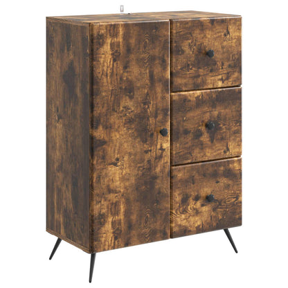 vidaXL Sideboard Smoked Oak 66 x 34.5 x 90 cm Engineered Wood