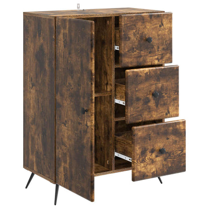 vidaXL Sideboard Smoked Oak 66 x 34.5 x 90 cm Engineered Wood