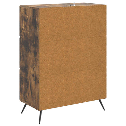 vidaXL Sideboard Smoked Oak 66 x 34.5 x 90 cm Engineered Wood