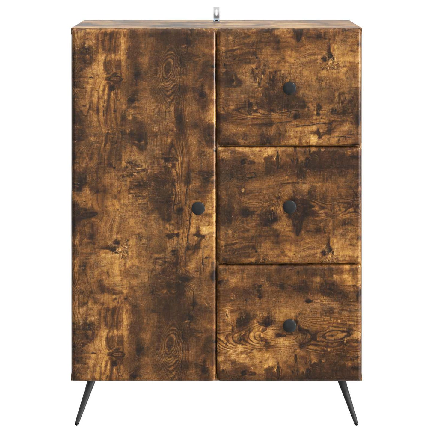 vidaXL Sideboard Smoked Oak 66 x 34.5 x 90 cm Engineered Wood