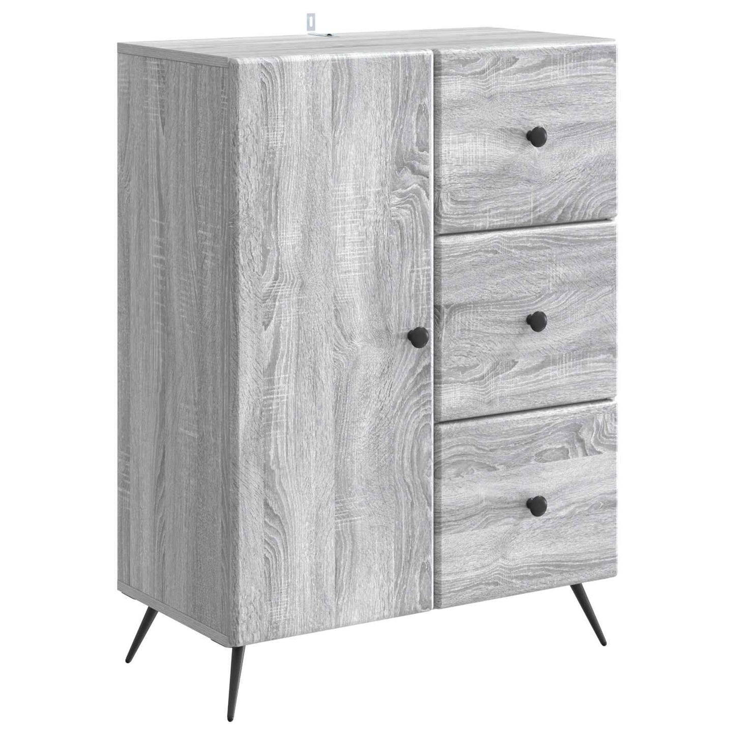 vidaXL Sideboard Grey Sonoma 66 x 34.5 x 90 cm Engineered Wood
