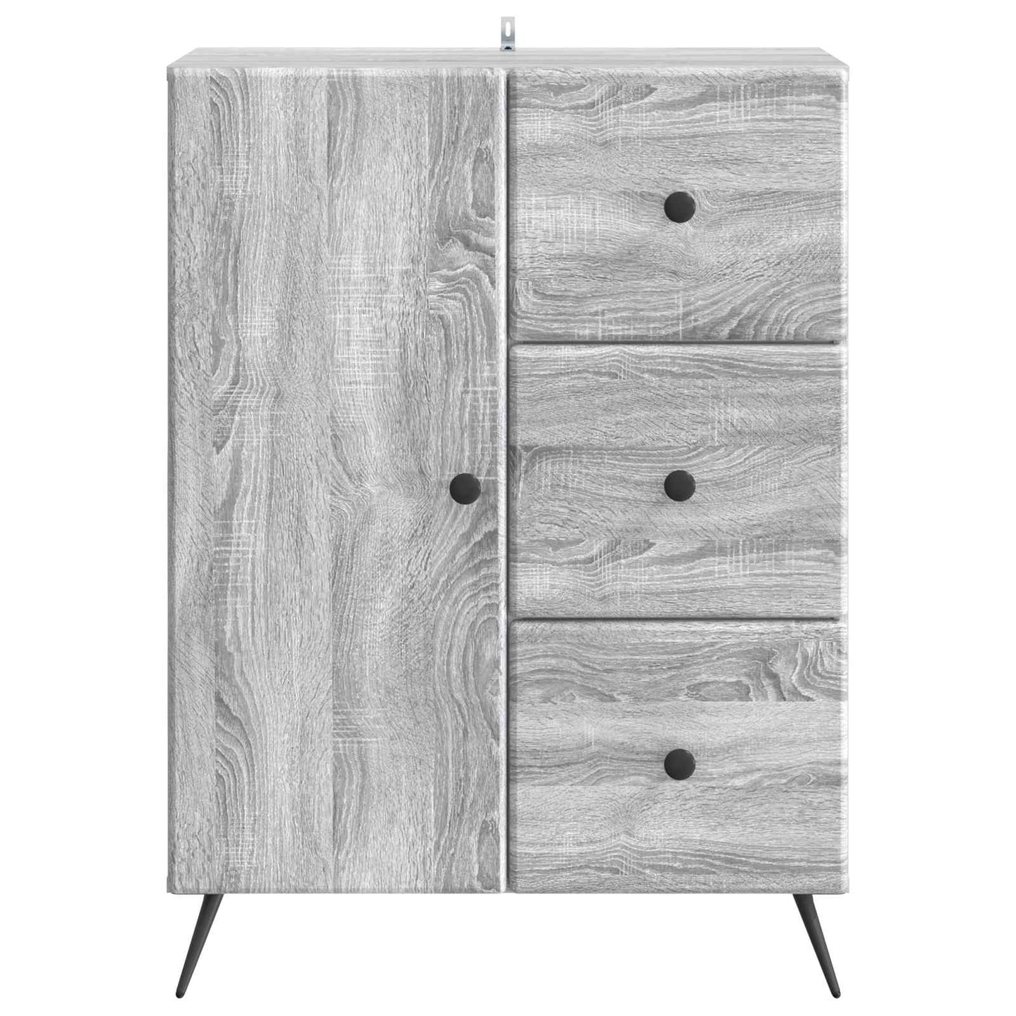 vidaXL Sideboard Grey Sonoma 66 x 34.5 x 90 cm Engineered Wood