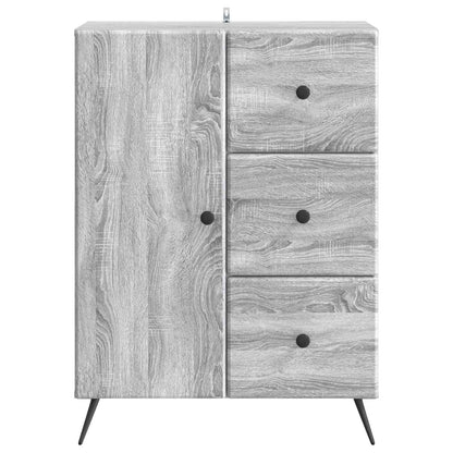vidaXL Sideboard Grey Sonoma 66 x 34.5 x 90 cm Engineered Wood