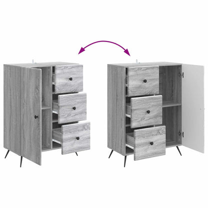 vidaXL Sideboard Grey Sonoma 66 x 34.5 x 90 cm Engineered Wood