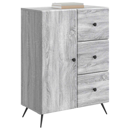 vidaXL Sideboard Grey Sonoma 66 x 34.5 x 90 cm Engineered Wood
