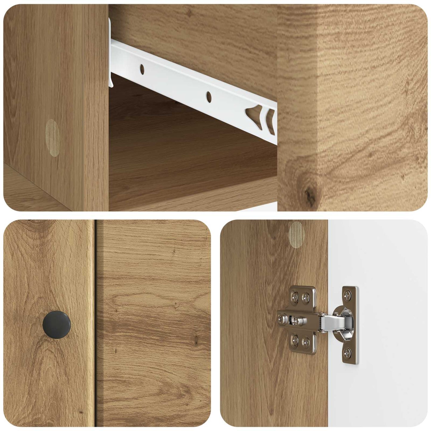 vidaXL Sideboard Artisan Oak 66 x 34.5 x 90 cm Engineered Wood